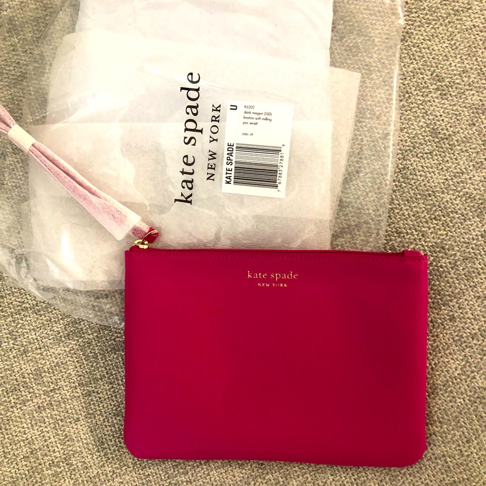 NWT Hot pink Kate Spade wristlet